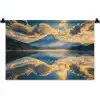 Berg - Rivier - Zonsondergang Wandkleed katoen klein -zz3d