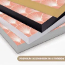Waaier - Motief - Zalmroze Textielframe zwart klein 947 -USP_kleurenDE