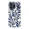 Bladeren - Klimop - Donkerblauw Telefoonhoesje iPhone 17 Pro klein -3d