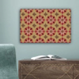 Bloemen - Retro - Groen canvas 2cm klein 34 -sfeer4