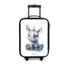 Baby neushoorn Kinderkoffer - Zwart klein -3d