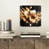 Bloemen - Goud - Graffiti - Zwart - Abstract plexiglas 5mm klein -sfeer1