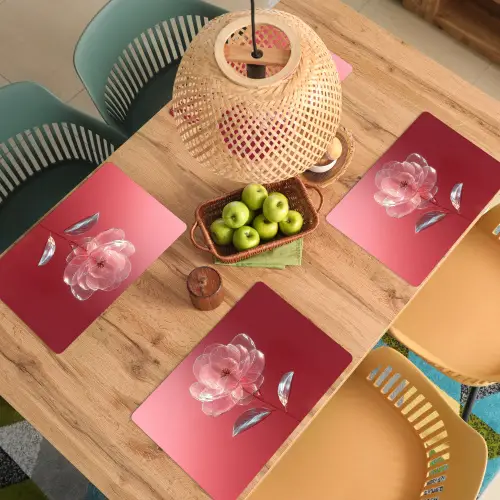Sierlijk - Bloem - Roze - Glazen Placemat vinyl groot -zzsfeer5_Kitchenyeah-website