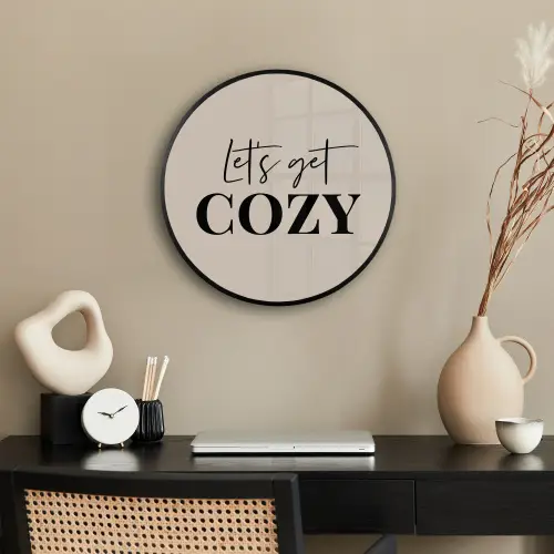 Beige - Winter - Quote - Cozy Fotolijst rond zonder passe partout klein -sfeer1