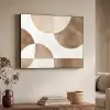 Snijdende cirkels - Overlappende vlakken Textielframe zwart klein -sfeer3