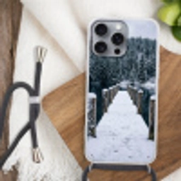 Steiger - Meer - Sneeuw - Bergen - Rustgevend Hoesje iPhone 16 Pro Max met koord klein -sfeer4