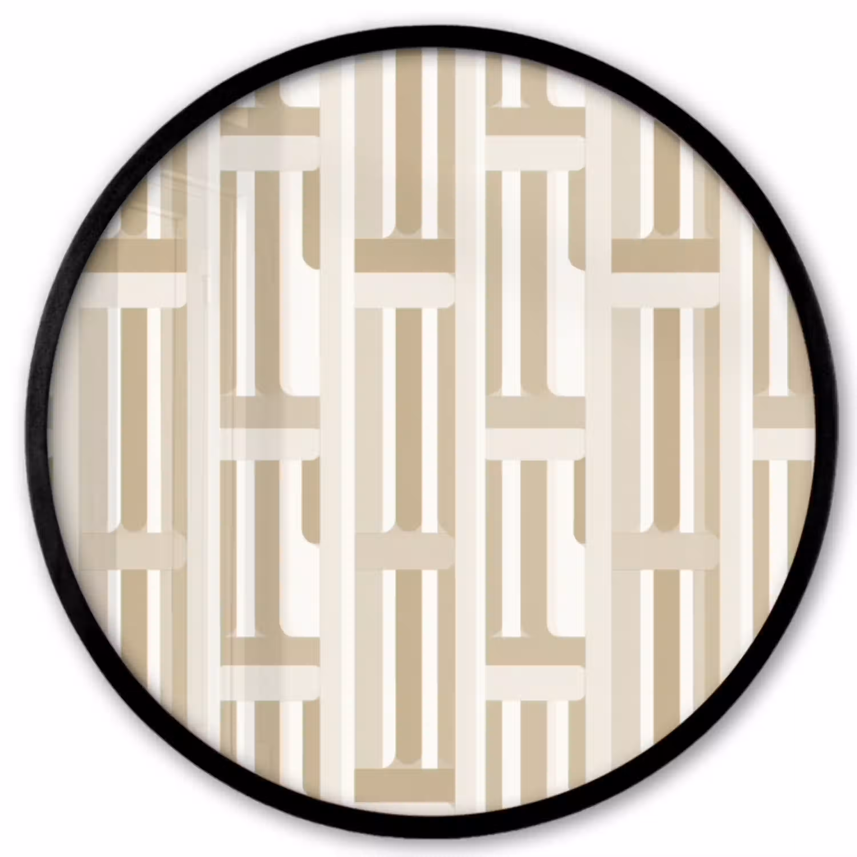 Modern - Geometrisch - Beige Fotolijst rond zonder passe partout klein 856 -3d