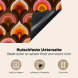 Patroon - Retro - Kleurrijk Inductie beschermer vinyl 3mm middel 274 -tsfeer4_DE