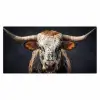 Stier - Kleurrijk - Hoorns Muismat XXL klein -3d_leeg