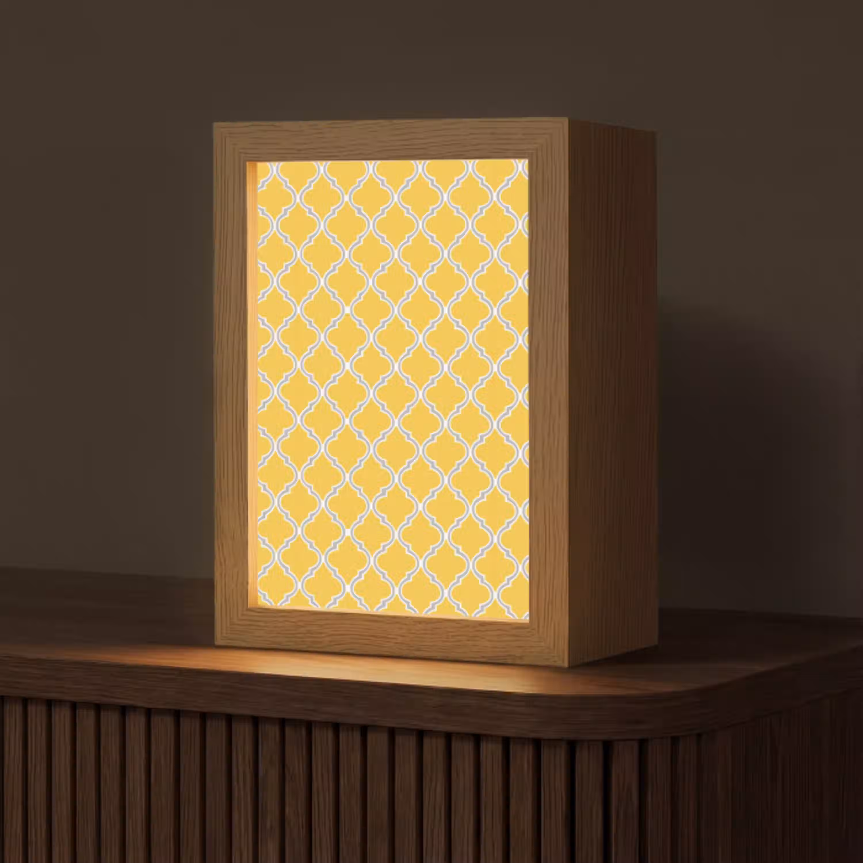 Lantaarn - Arabesk - Elegant - Geel Light Box met kabel (Tafellamp) klein 925 -z3d_website