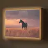Paard - Wolken - Open veld Light Box met batterij (Wandlamp) middel -z3d_website