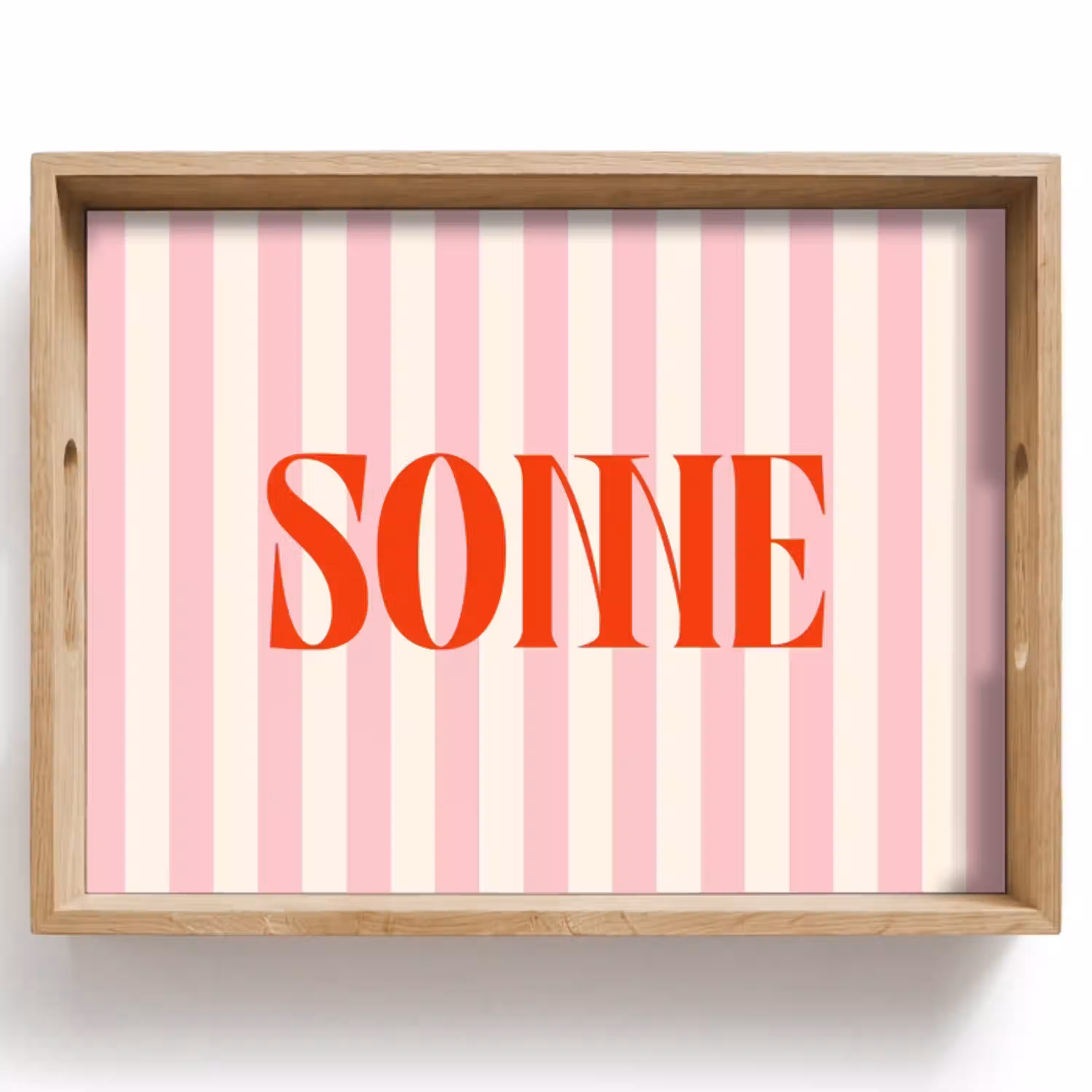 Zachtroze - Rood - Strepen - Sonne Dienblad Rechthoek middel -z3d_shopping