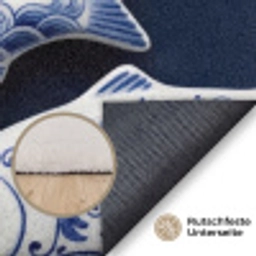 Vissen - Delfts - Blauw - Keramiek Vloerkleed Rechthoek klein -uniquesellingpoint_antislip_DE_DE