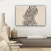 Lijnen - Abstract - Golvend - Zwart canvas 2cm klein -sfeer6