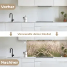 Gras - Close up - Groen keuken achterwand 2 middel -voor-na_DE