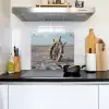 Scheepsstuur - Hout - Bruin - Zand Inductie beschemer met haakjes middel -sfeer2