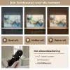 Abstract - Kunst - Gold - Blauw Light Box met batterij (Wandlamp) middel -USP_lichtkleurNL