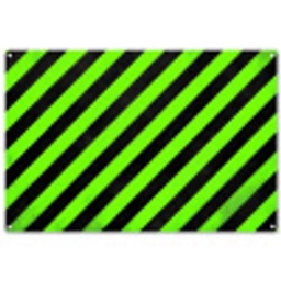 Gaming - Strepen - Schuin - Groen tuinposter los doek groot -3d