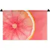 Grapefruit - Roze - Levendig Wandkleed katoen klein -zz3d