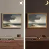 Kust - Golven - Rots - Storm Light Box met batterij (Wandlamp) middel -sfeer3