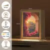 Colosseum - Rome - Roze Bloemen Light Box met kabel (Tafellamp) klein -USP_NL