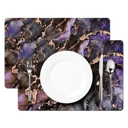 Marmer - Goud - Roze Placemat vinyl groot -zzsfeer2_Kitchenyeah-website