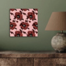 Bloemen - Retro - Rood aluminium wit klein 46 -sfeer2