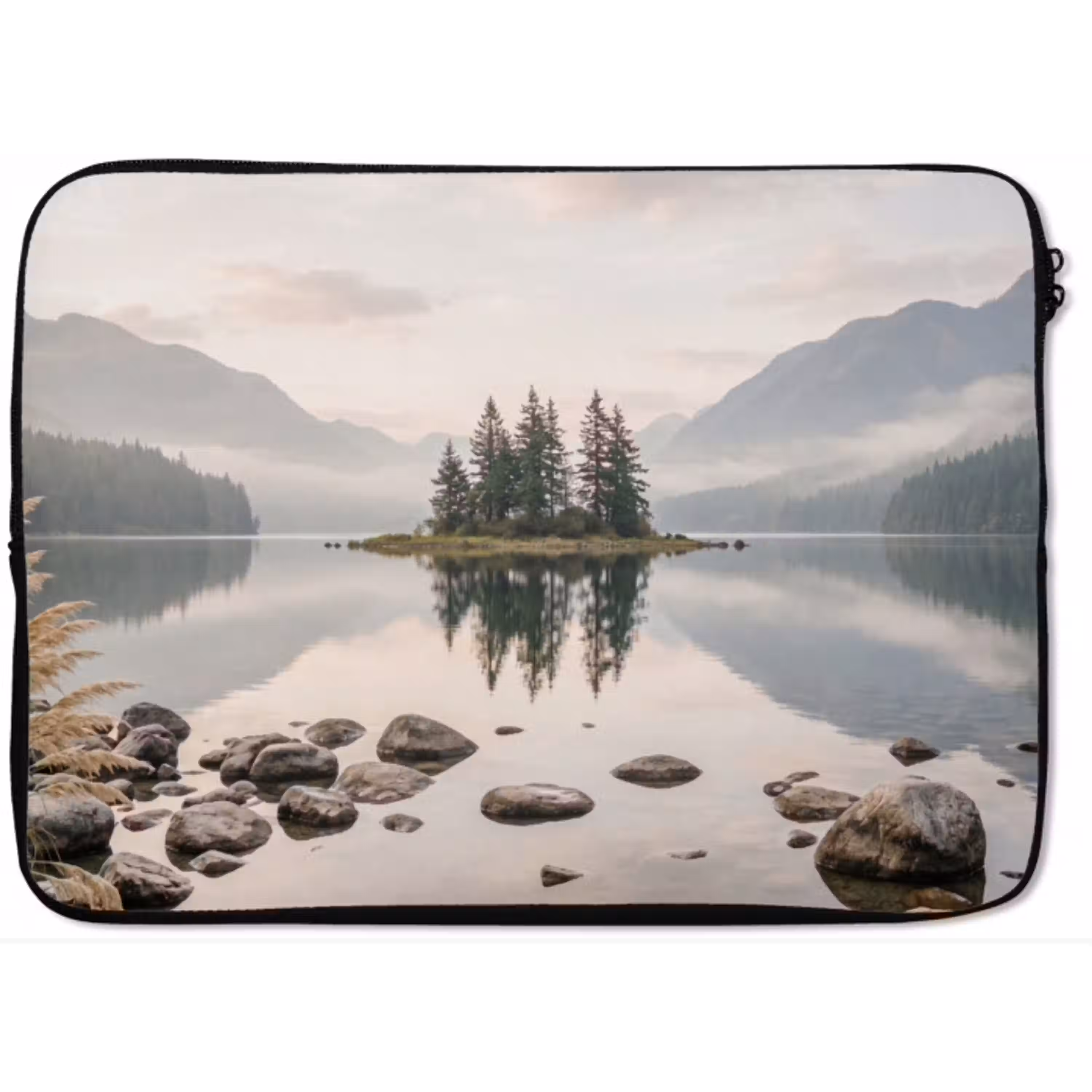 Meer - Bergen - Landschap - Groen laptophoes neopreen klein -zkaufland3dotto
