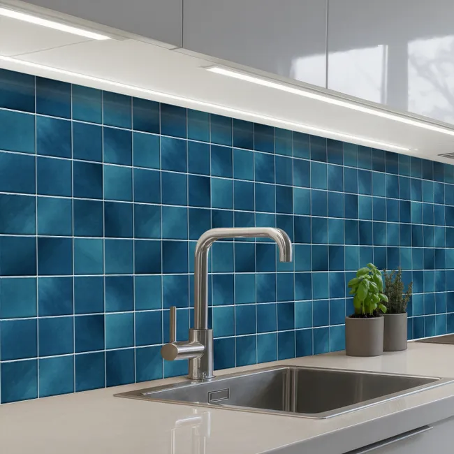 Kitchen splashback - Ceramic - Texture - Tile - Blue