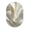 Stof - Plooien - Goud Wandcirkel Ovaal Forex klein -3d