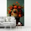 Vrouw - Granaatappel - Herfst - Zonnebril fotobehang vinyl groot -woonkamer