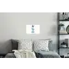 Zeester - Schelpen - Blauw Muursticker klein -slaapkamer