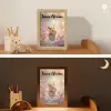 Hamster - Bloemen - Roze - Oranje Light Box met kabel (Kinderlampje) klein -sfeer3_kind