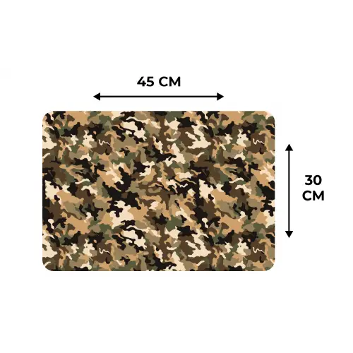 Woestijnkleur - Natuurlijk - Camouflage Placemat vinyl groot 368 -specs