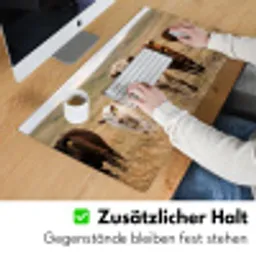 Runderen - Kudde - Landschap - Weide - Rustig Muismat XXL klein -ysfeer3_duits