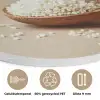 Lepel - Rijst - Hout - Beige Akoestische PET Vilt - Rond klein -closeup_NL