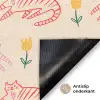 Rood - Roze - Katten - Bloemen Deurmat klein 898 -antislip_NL