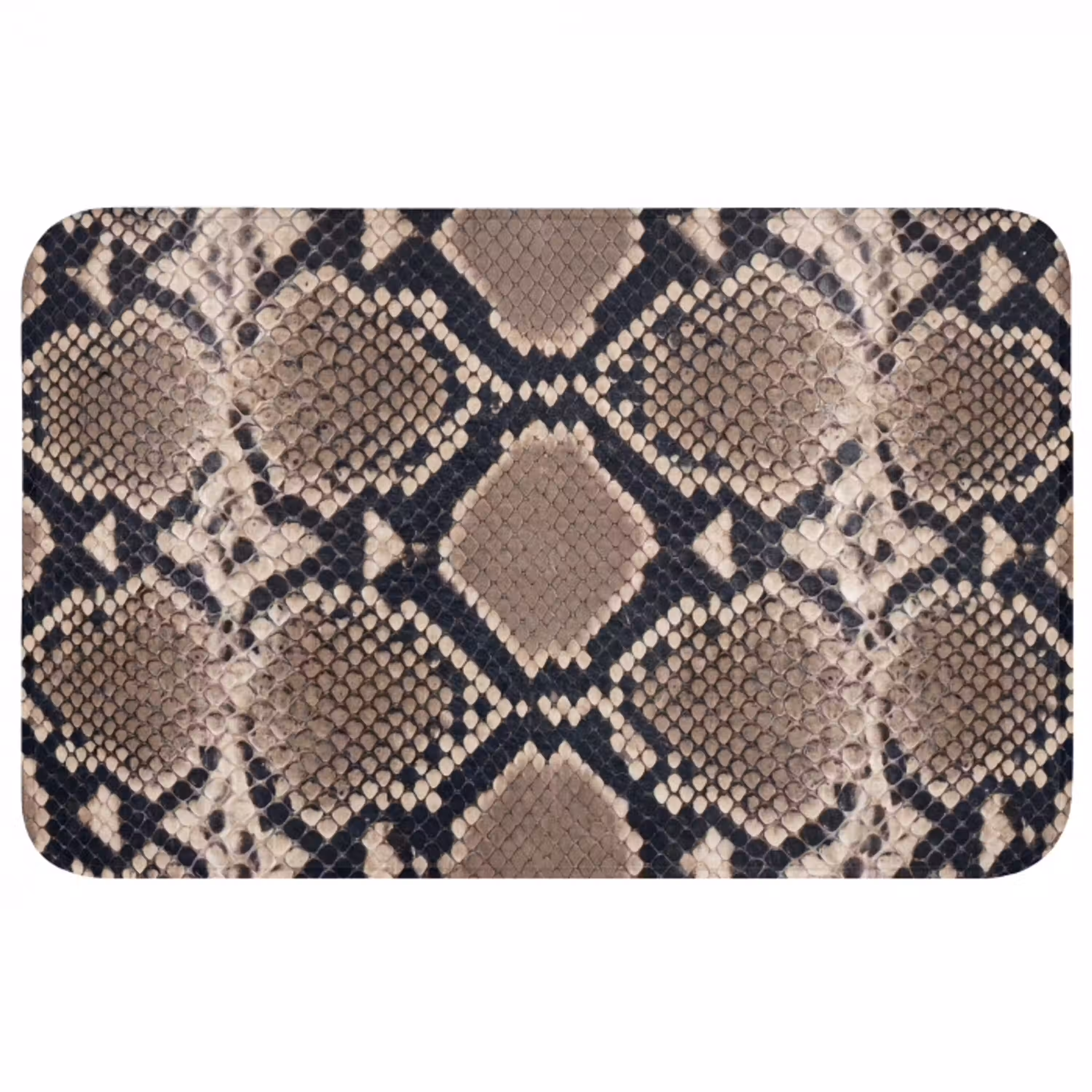 Slangenprint - Python - Bruin Badmat middel -3d