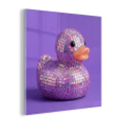 Disco - Eend - Paars plexiglas 5mm klein -z3d