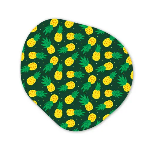 Donkergroen - Ananas - Bladeren Wandcirkel Organisch Forex 3mm klein 629 -3d