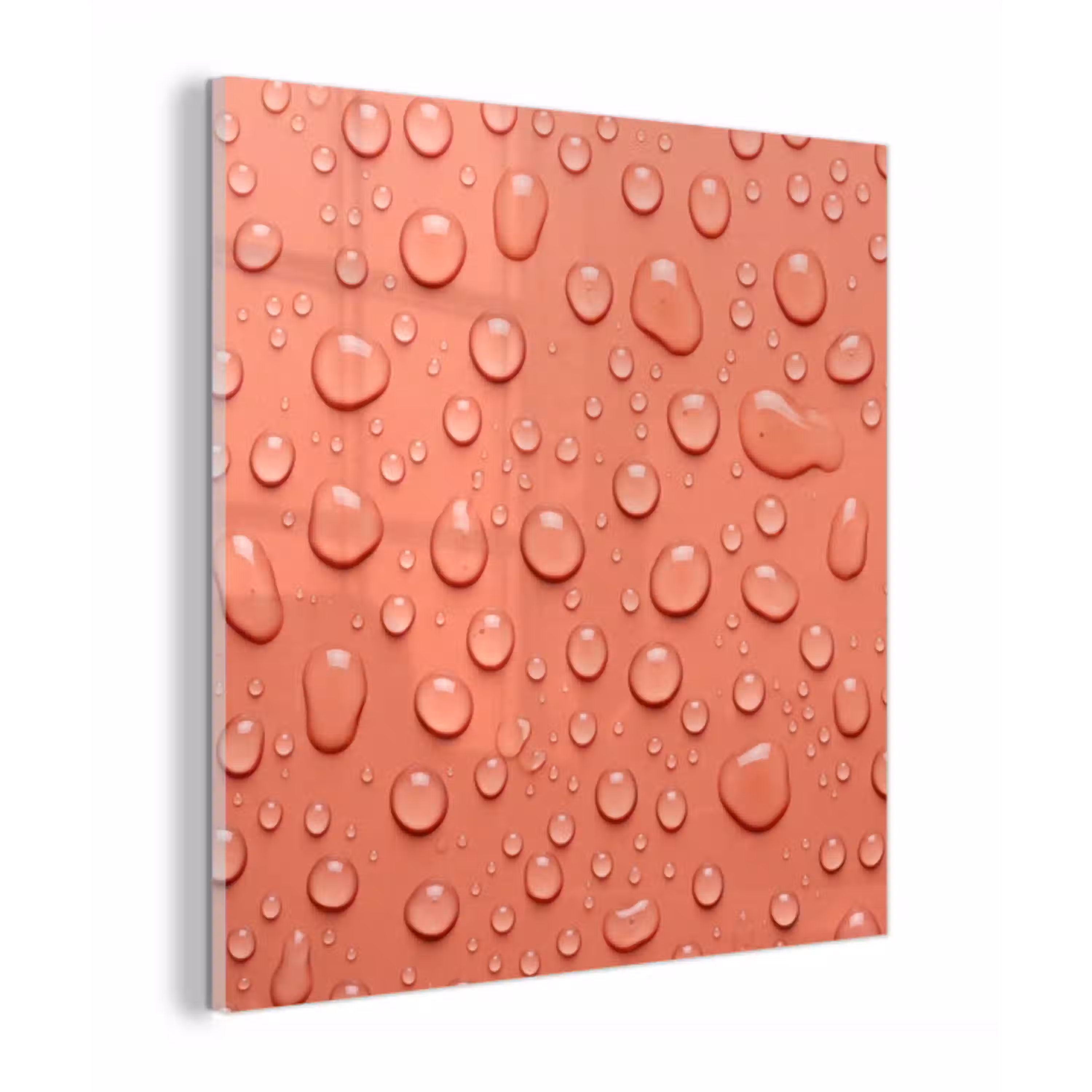 Water - Druppels - Roze plexiglas 5mm klein -z3d