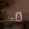Palmbomen - Hoofd - Metallic - Zonsondergang Light Box met kabel (Tafellamp) klein -sfeer4