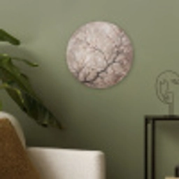 Bloesem - Takken - Schilderij - Beige - Serene Akoestische PET Vilt - Rond klein -sfeer2