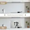 Zonnebril - Dalmatiër - Wijnglas - Tong keuken achterwand spatscherm klein -voor_na_NL