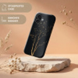 Takken - Blaadjes - Zwart Toughcase MagSafe Apple iPhone 17 klein -USP_RandenV_DE