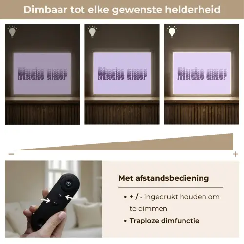 Mucho amor - Paars - Gelaagde letters Light Box met batterij (Wandlamp) middel -USP_dimbaarNL