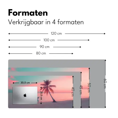 Zee - Boot - Zonsondergang Muismat XXL klein -sfeer5