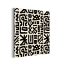 Geometrisch - Figuren - Zwart aluminium wit klein 46 -3d