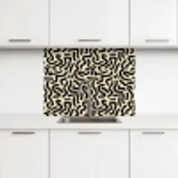 Abstract - Lijnen - Zwart keuken achterwand 2 middel 865 -3d