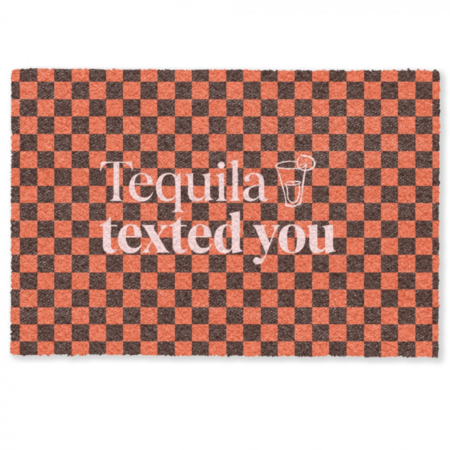 Tequila texted you - Glas - Vierkanten - Oranje Deurmat klein -zkaufland3d